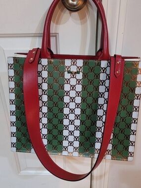 Valentino Red & Green Patterned Women’s Tote